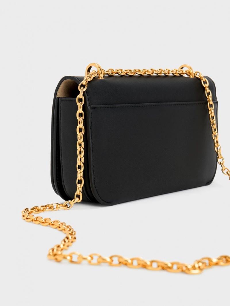 Geanta De Umar Charles & Keith Piele Chain Curea Negrii | 372YFITAL