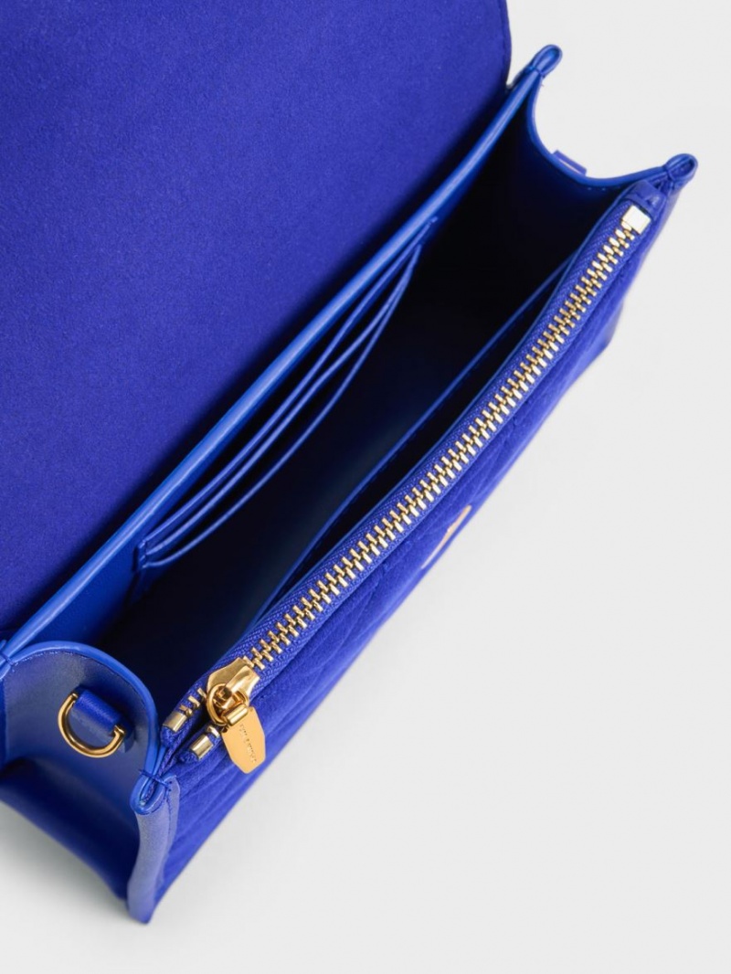 Geanta De Umar Charles & Keith Roza Beaded Handle Scarf Albastri | 429LGCRSV