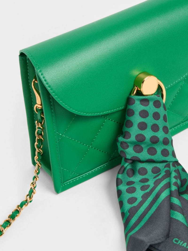 Geanta De Umar Charles & Keith Roza Beaded Handle Scarf Verzi | 480CAVEMK