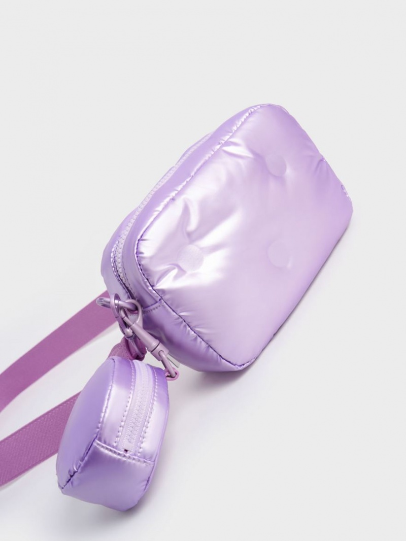 Geanta De Umar Charles & Keith Sianna Nailon Boxy Violet | 286HCTOJA