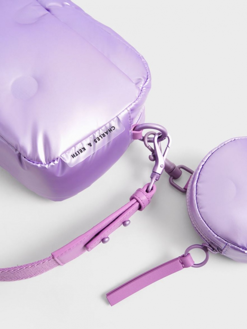 Geanta De Umar Charles & Keith Sianna Nailon Boxy Violet | 286HCTOJA