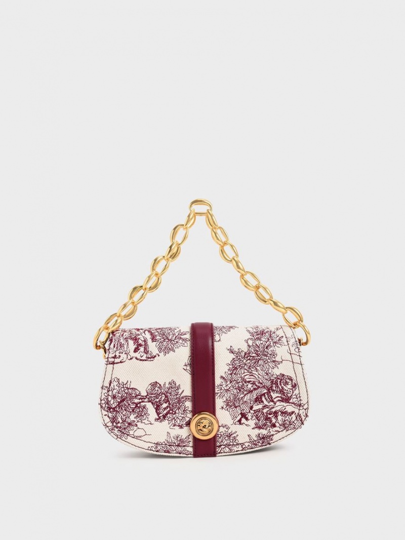 Geanta De Umar Charles & Keith Tiger Calligraphy Chain Handle Visinii | 439JOALQK