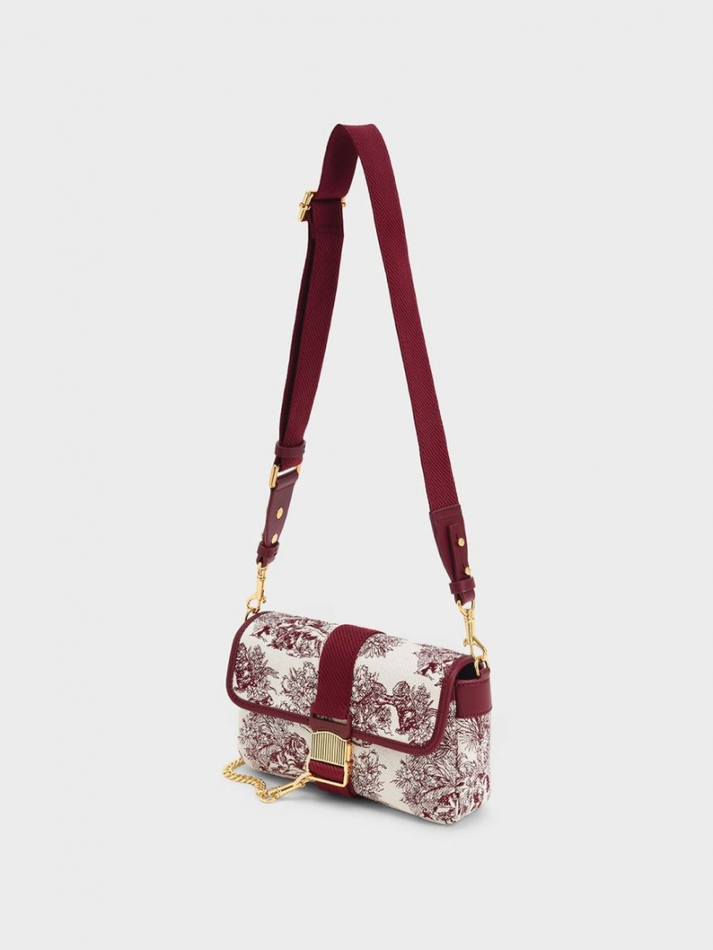 Geanta De Umar Charles & Keith Tiger Calligraphy Chain-Link Visinii | 853DGYXEP