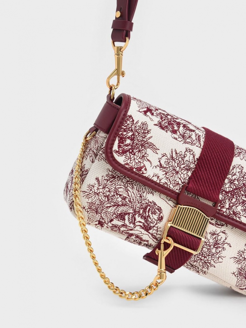 Geanta De Umar Charles & Keith Tiger Calligraphy Chain-Link Visinii | 853DGYXEP