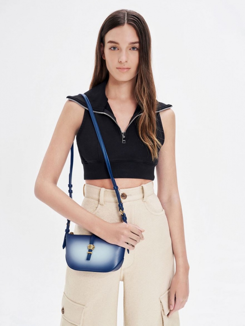 Geanta De Umar Charles & Keith Trudy Ombre Belted Geometric Bleumarin | 284JXQPSC