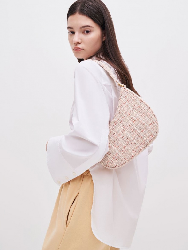 Geanta De Umar Charles & Keith Tweed Asymmetrical Albi | 179SLCXNZ
