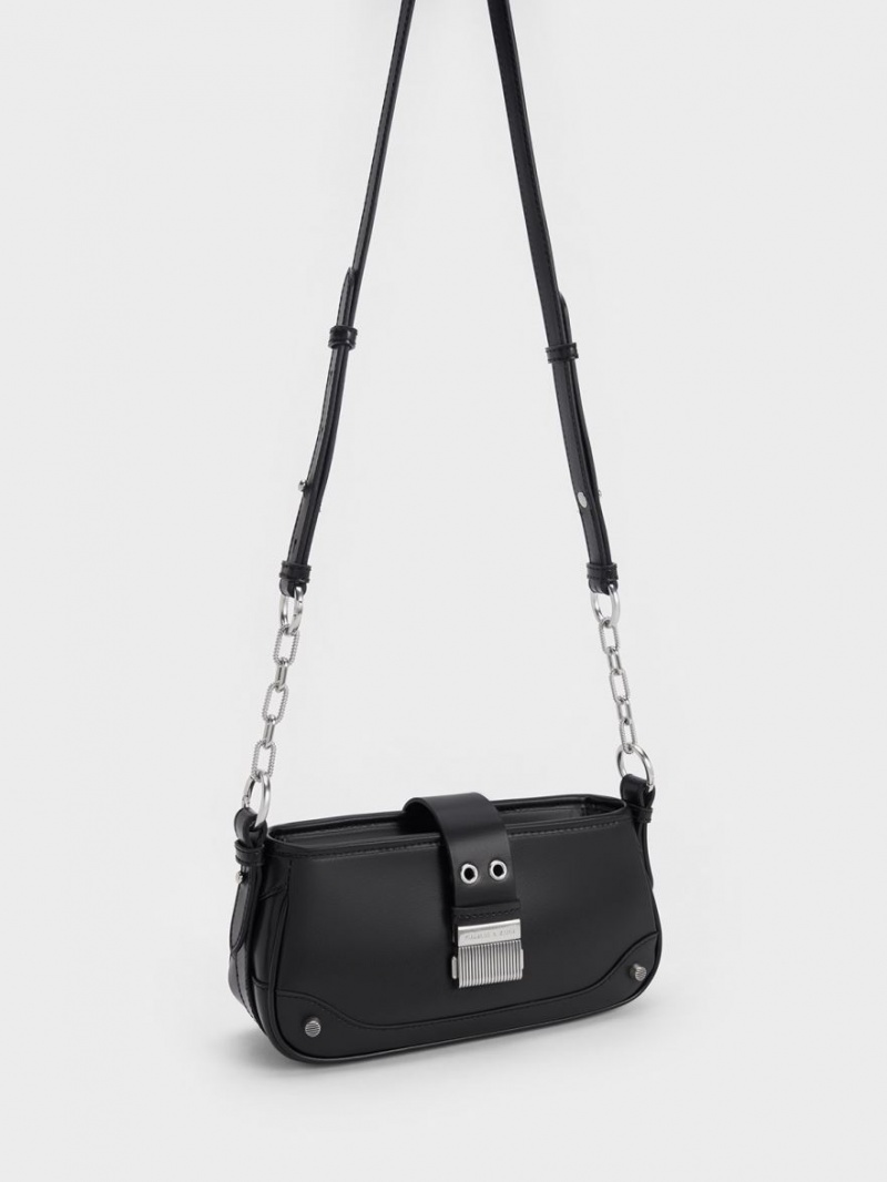 Geanta De Umar Charles & Keith Winslet Belted Negrii | 260HKISRC