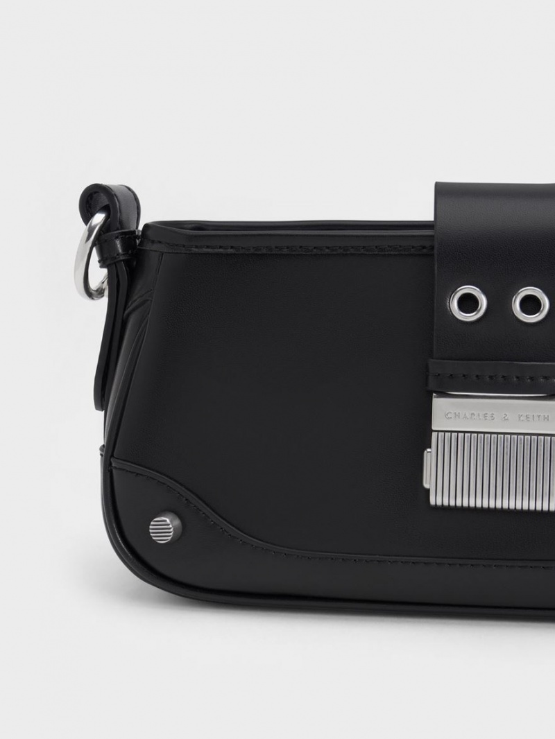 Geanta De Umar Charles & Keith Winslet Belted Negrii | 260HKISRC