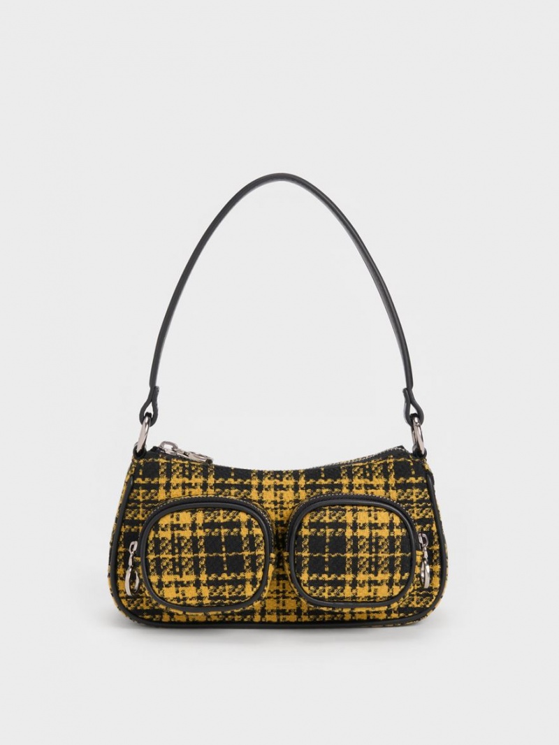 Geanta De Umar Charles & Keith Woven Check-Print Colorati | 284AUMPLQ