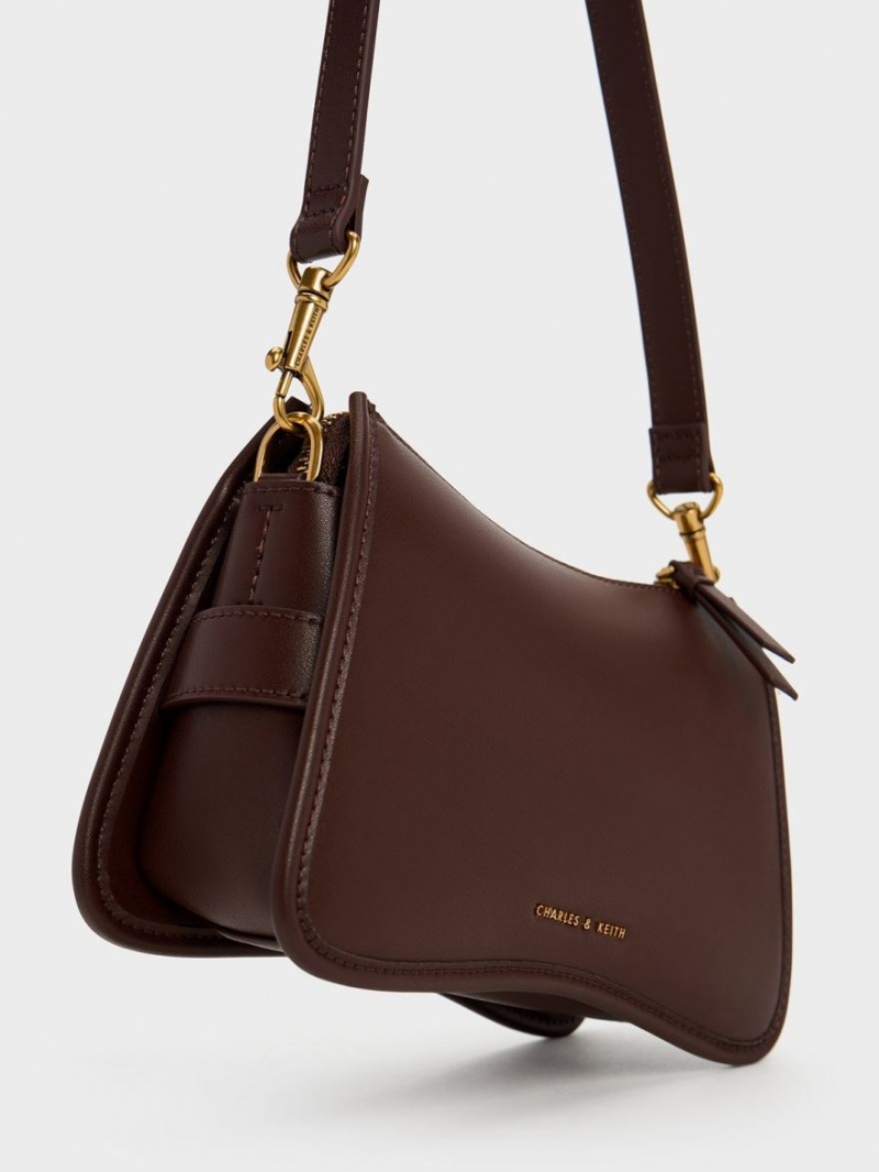 Geanta De Umar Charles & Keith Xanthe Grosolan Chain Maro Inchis | 743QAMDBN