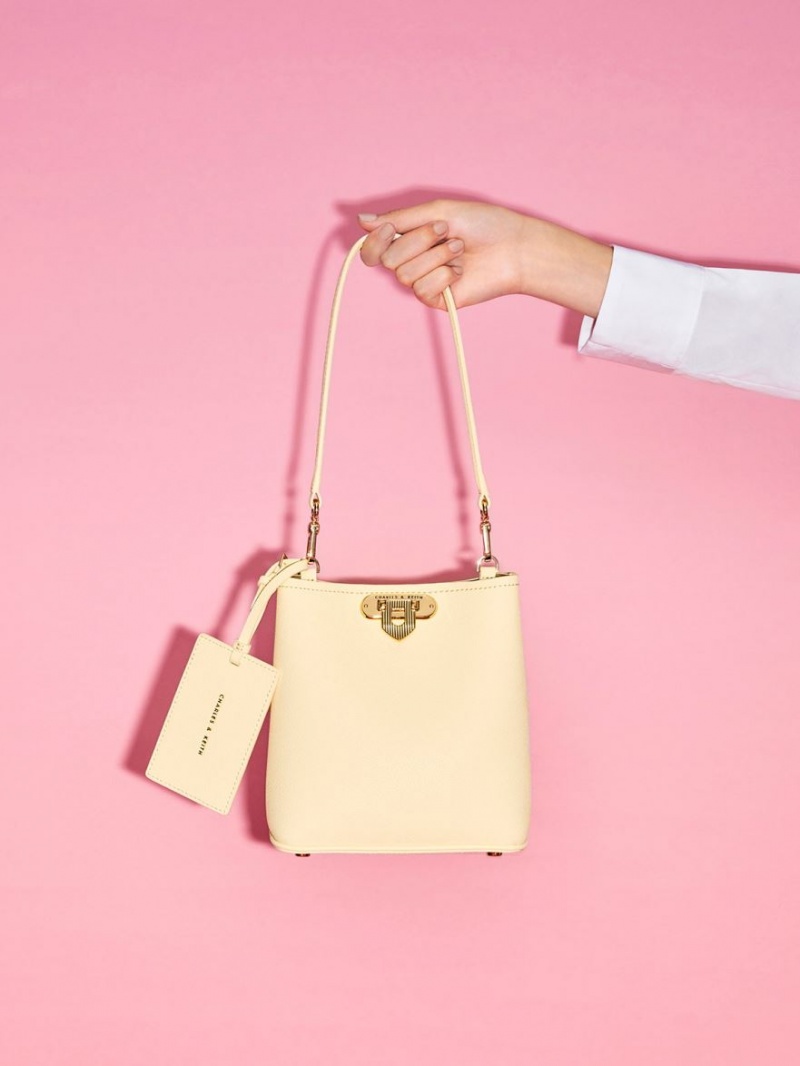 Geanta Galeata Charles & Keith Alcott Bej | 410JLXSPA