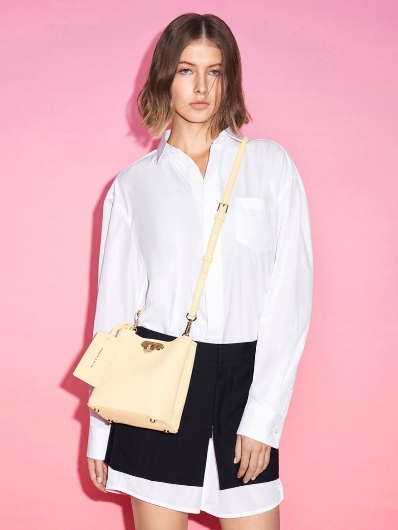 Geanta Galeata Charles & Keith Alcott Bej | 410JLXSPA
