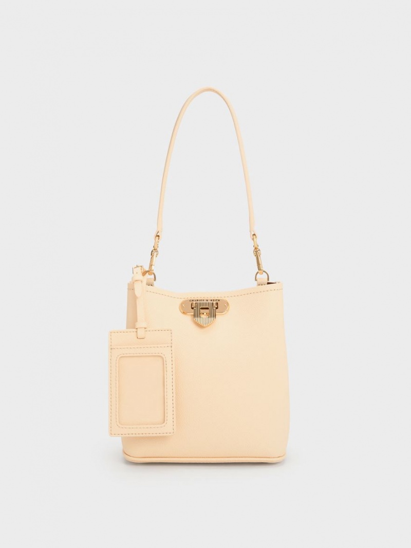 Geanta Galeata Charles & Keith Alcott Bej | 410JLXSPA