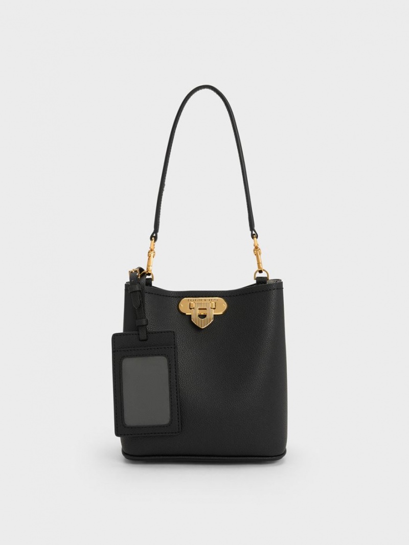 Geanta Galeata Charles & Keith Alcott Negrii | 218VUOBPK