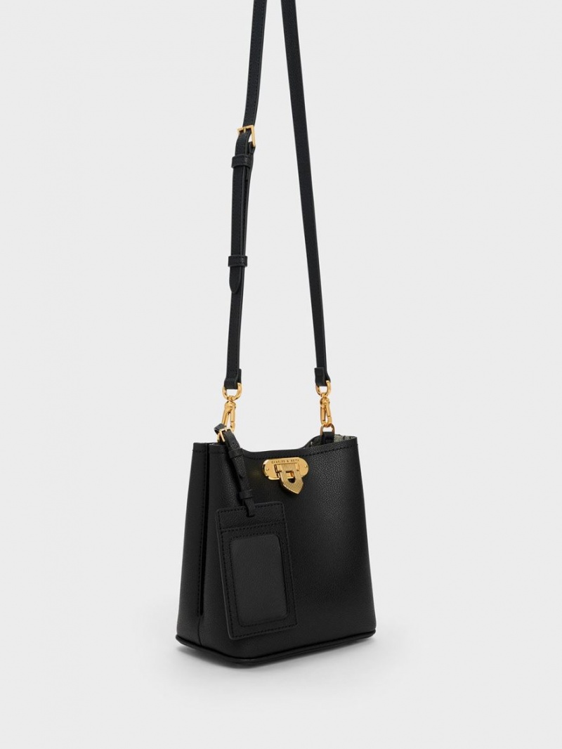 Geanta Galeata Charles & Keith Alcott Negrii | 218VUOBPK