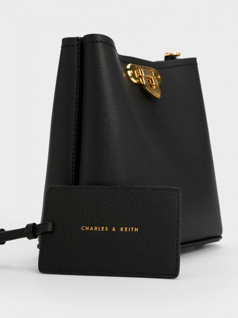 Geanta Galeata Charles & Keith Alcott Negrii | 218VUOBPK