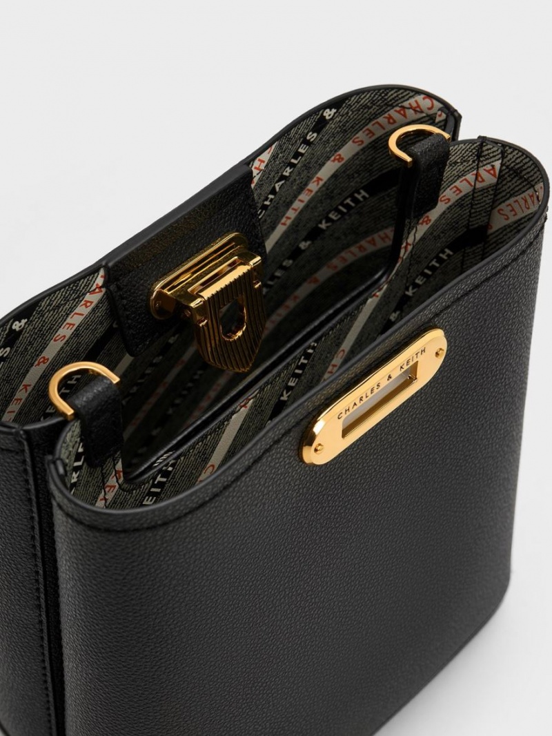 Geanta Galeata Charles & Keith Alcott Negrii | 218VUOBPK