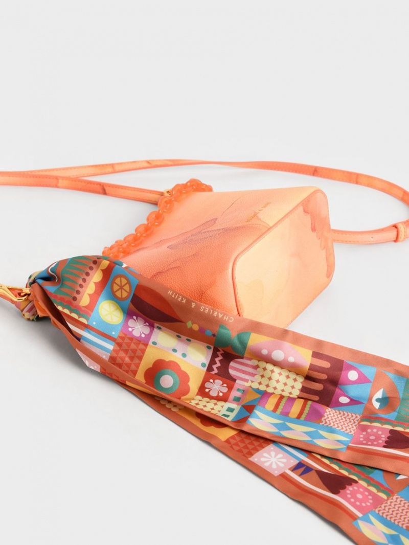 Geanta Galeata Charles & Keith Alcott Scarf Corai | 542EHDVPR