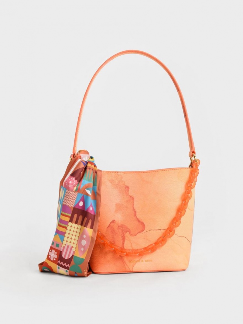 Geanta Galeata Charles & Keith Alcott Scarf Corai | 542EHDVPR