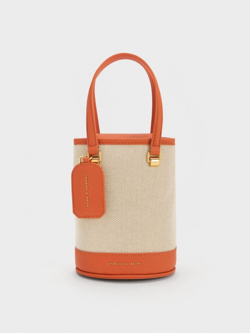 Geanta Galeata Charles & Keith Avis Cylindrical Portocalii | 781BDWKEY