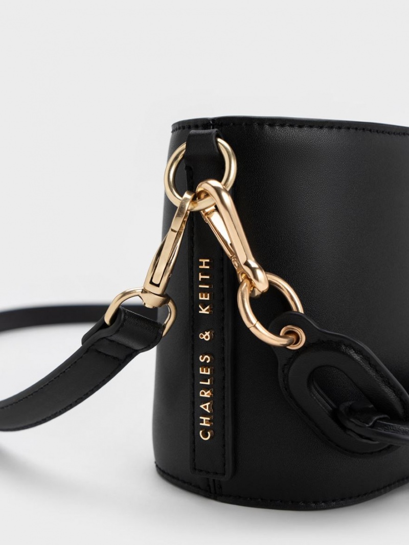 Geanta Galeata Charles & Keith Catena Negrii | 583YKNQCH