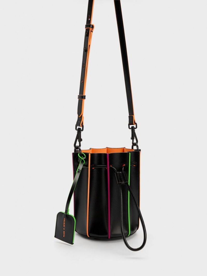 Geanta Galeata Charles & Keith Clove Top Handle Negrii | 238FNJBHP