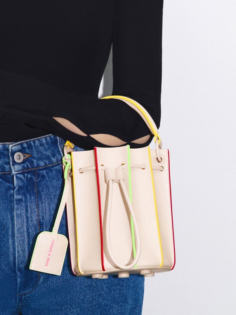 Geanta Galeata Charles & Keith Clove Top Handle Colorati | 905MXQGDL