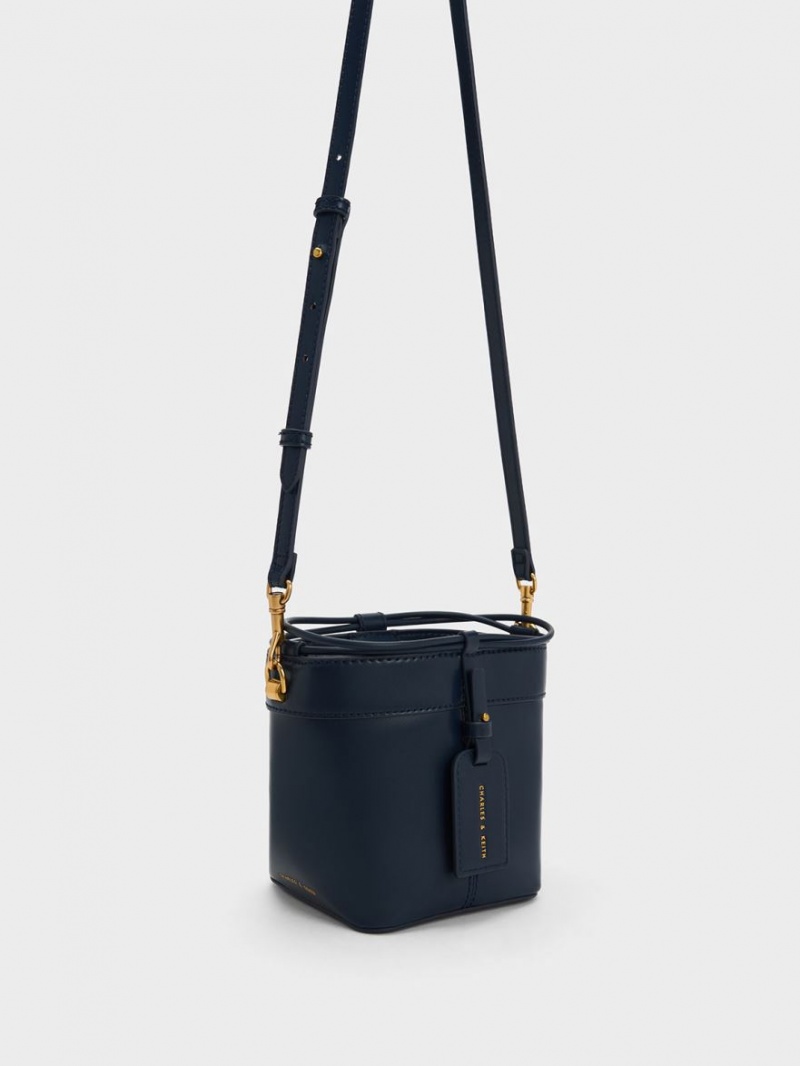 Geanta Galeata Charles & Keith Cordele Bleumarin | 897HSKNBL