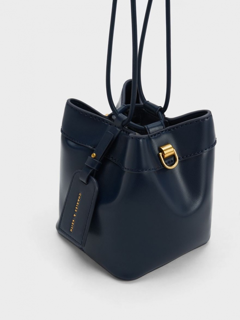 Geanta Galeata Charles & Keith Cordele Bleumarin | 897HSKNBL