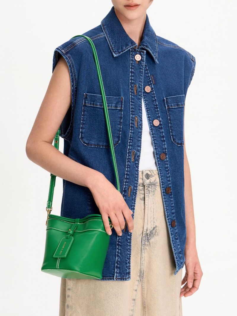 Geanta Galeata Charles & Keith Cordele Verzi | 124GYDIHT