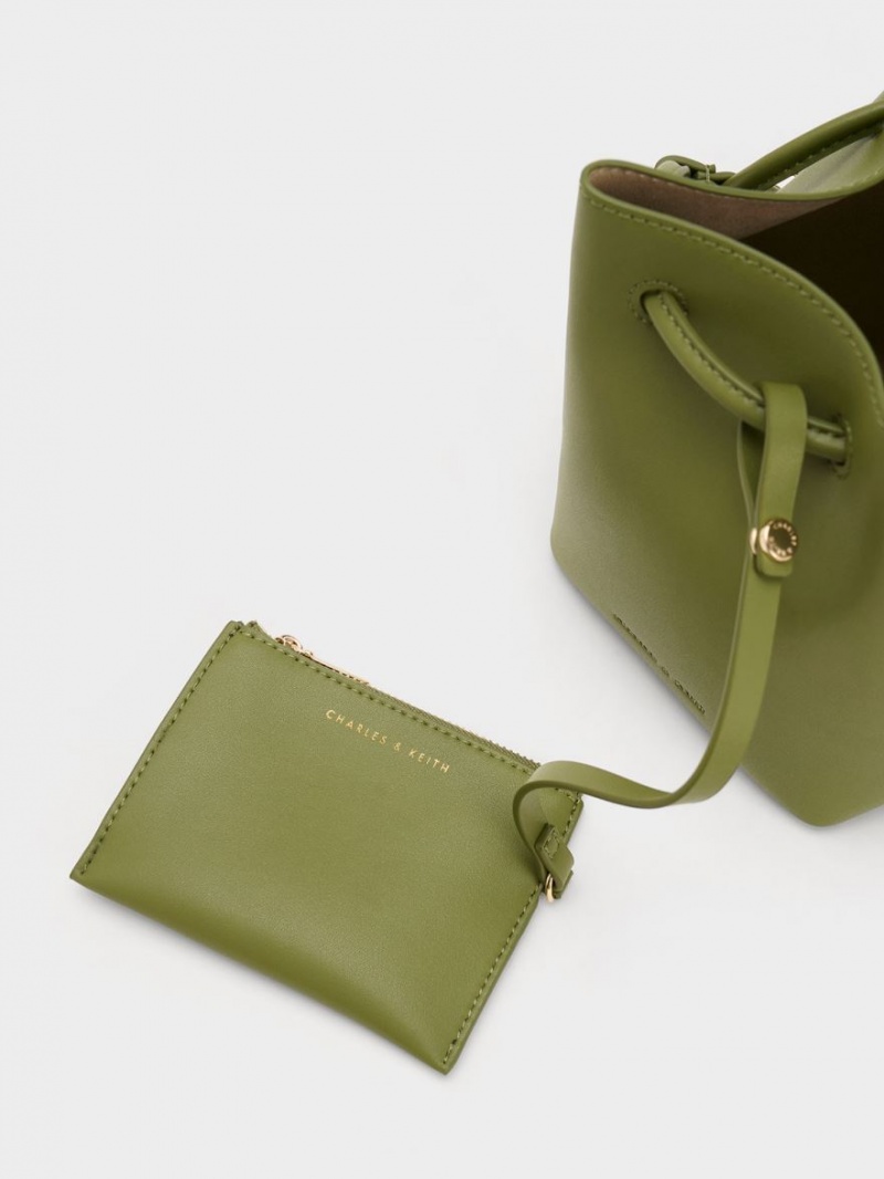 Geanta Galeata Charles & Keith Cube Knotted Masline Verzi | 817RBILVU