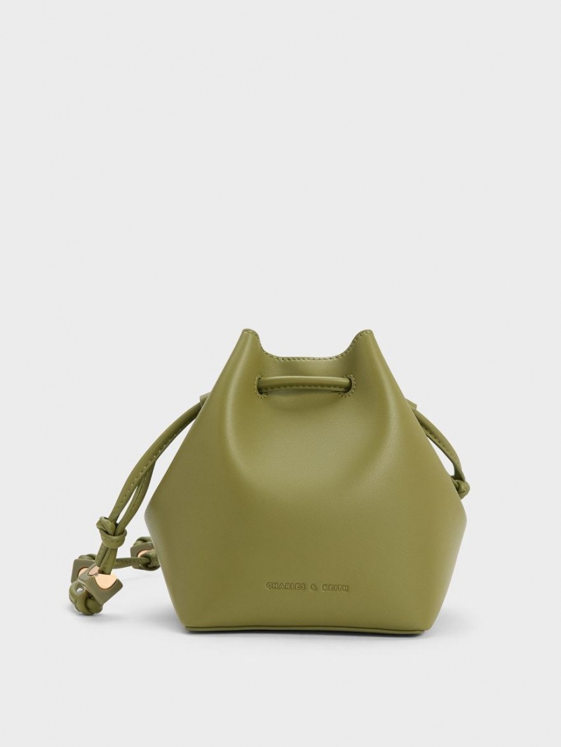 Geanta Galeata Charles & Keith Cube Knotted Masline Verzi | 817RBILVU