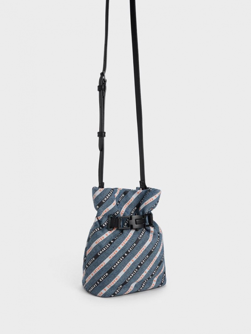 Geanta Galeata Charles & Keith Dua In Dungi Denim Albastri | 498DTQSER