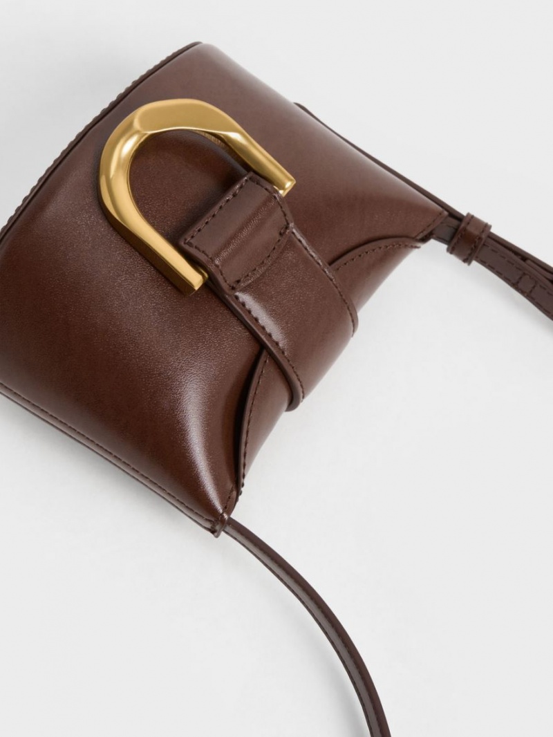 Geanta Galeata Charles & Keith Gabine Ciocolata | 384QHWOAP