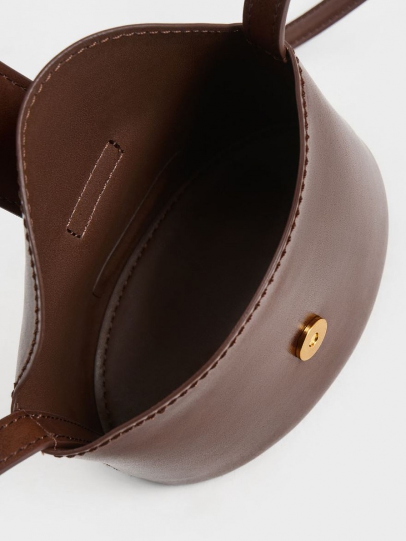 Geanta Galeata Charles & Keith Gabine Ciocolata | 384QHWOAP
