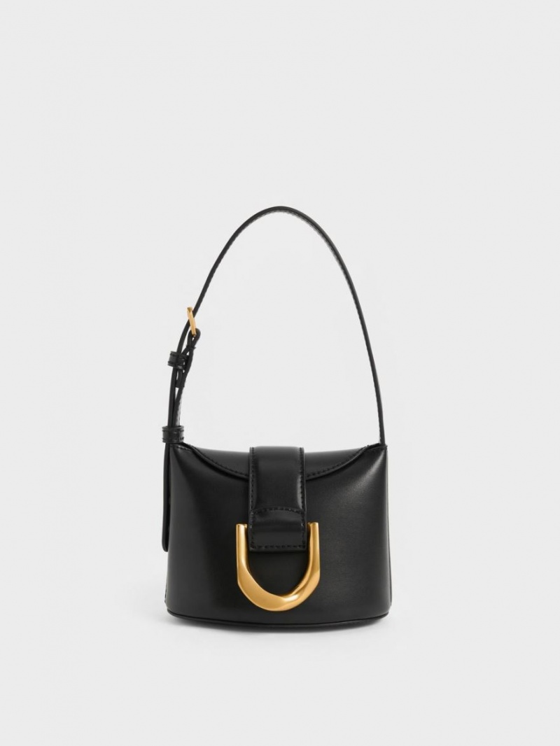 Geanta Galeata Charles & Keith Gabine Negrii | 347PAHWNK