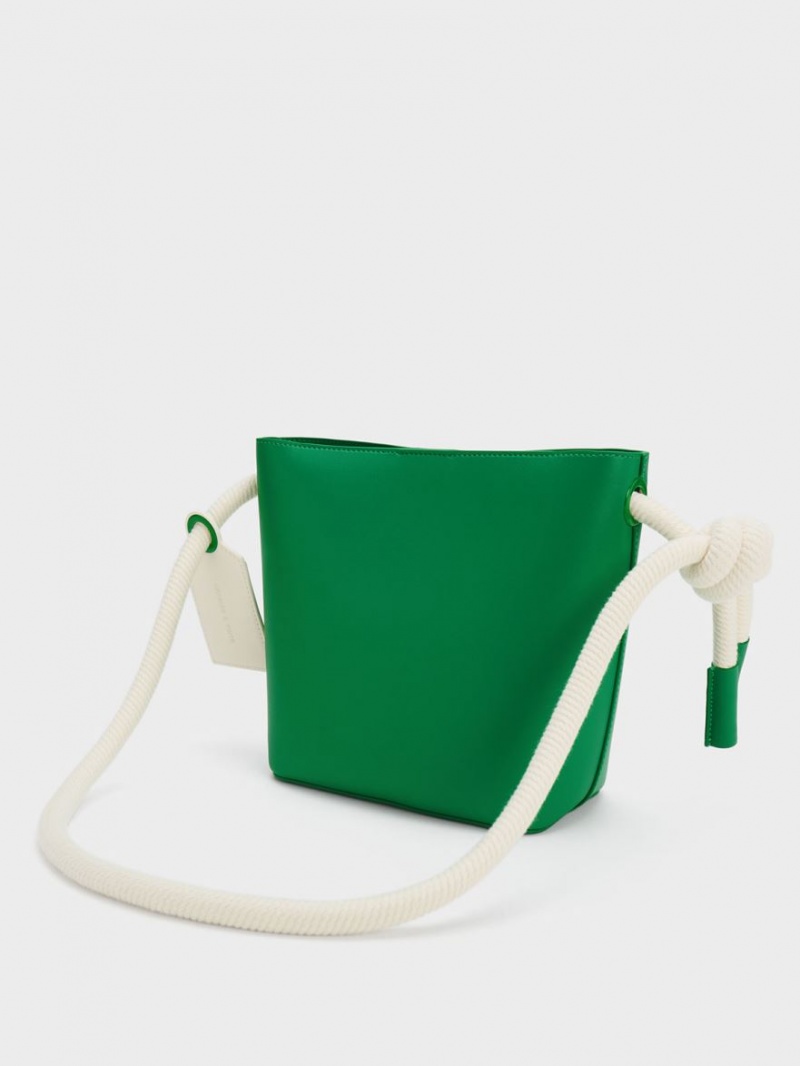 Geanta Galeata Charles & Keith Gwiana Knotted Verzi | 679EWCAIF