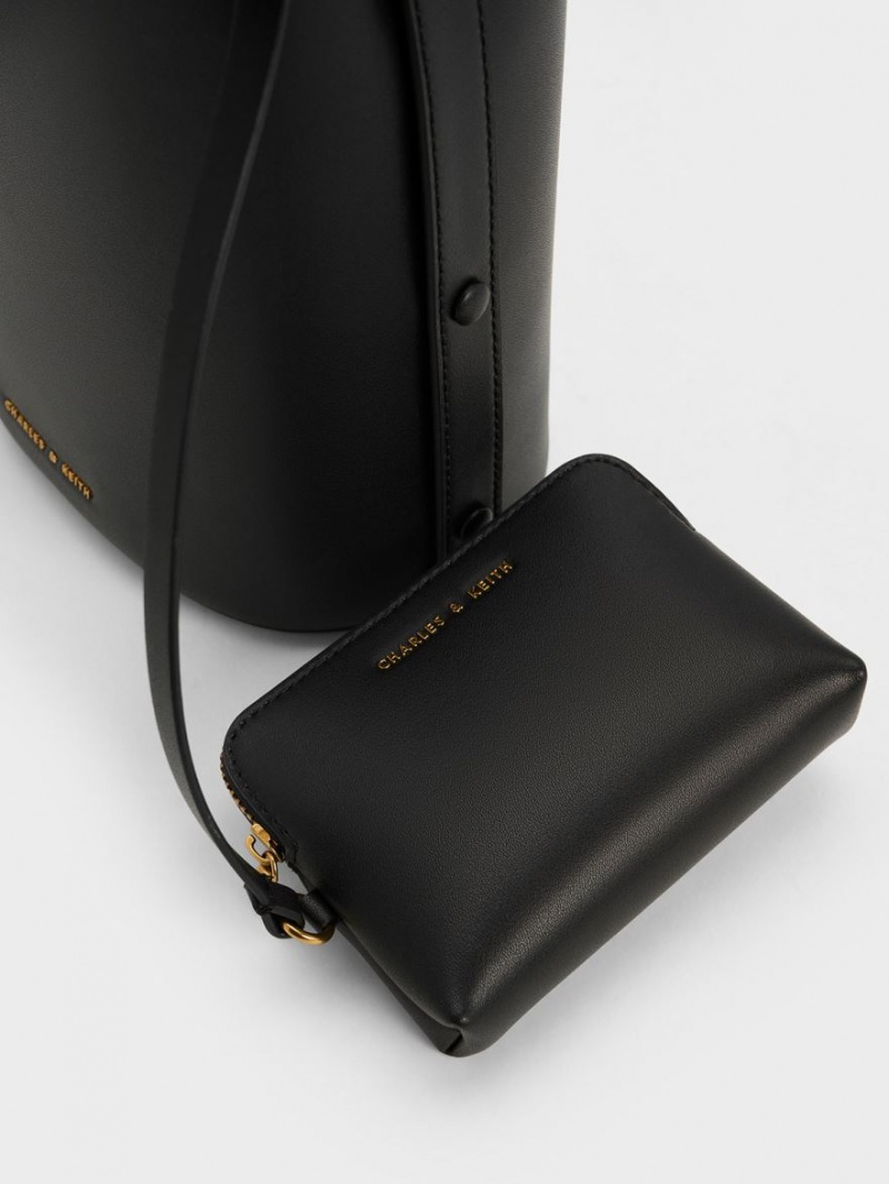 Geanta Galeata Charles & Keith Marlin Acrylic Handle Negrii | 015MEIUWS