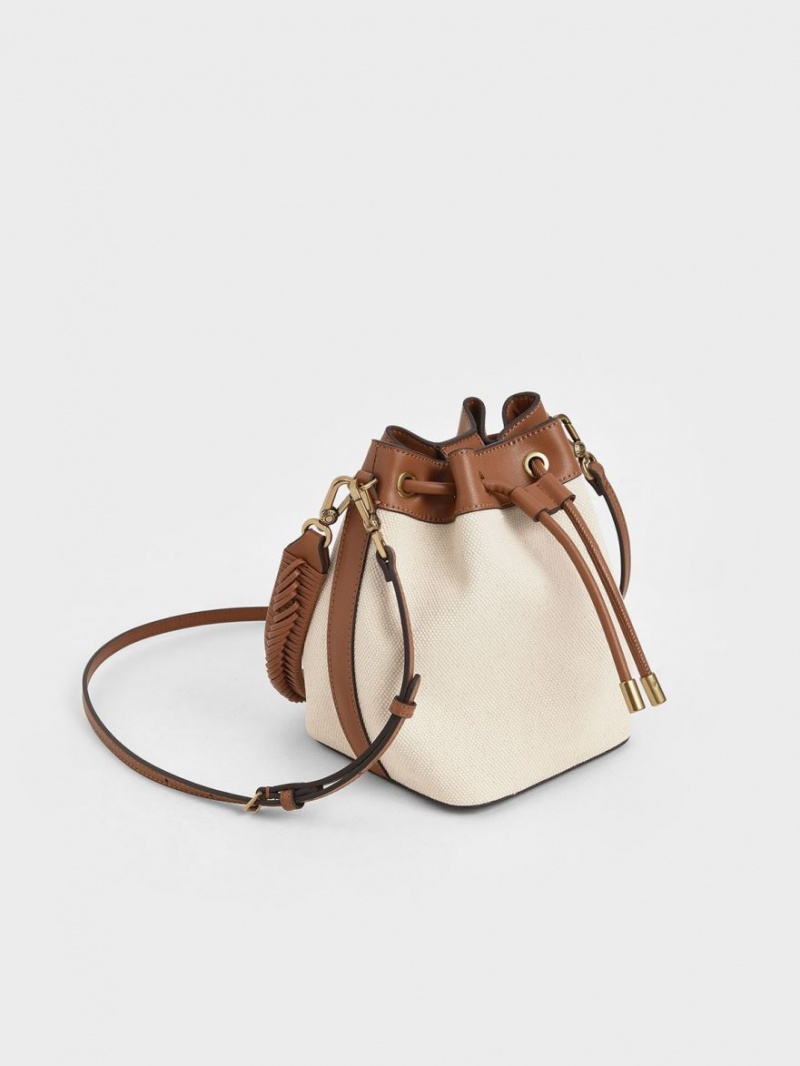 Geanta Galeata Charles & Keith Panza Drawstring Maro | 478UQTNLX