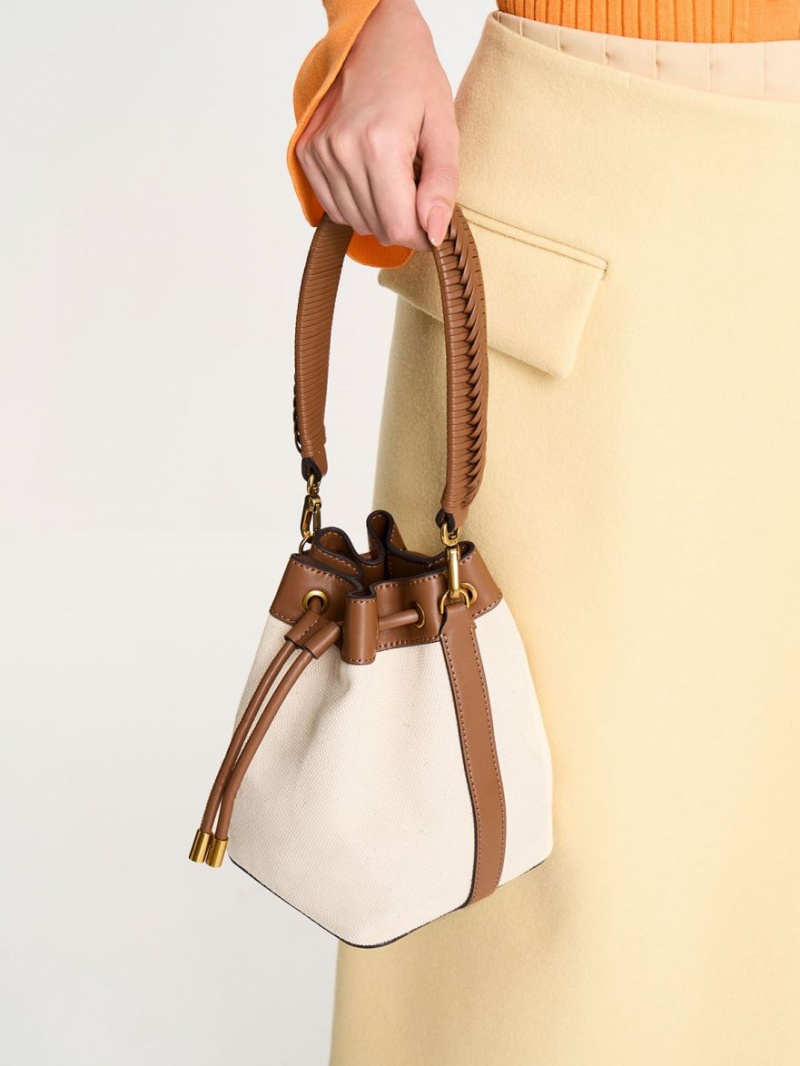 Geanta Galeata Charles & Keith Panza Drawstring Maro | 478UQTNLX