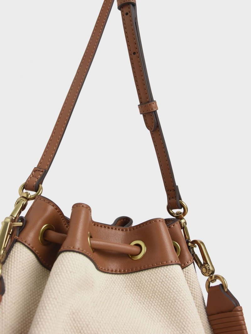 Geanta Galeata Charles & Keith Panza Drawstring Maro | 478UQTNLX