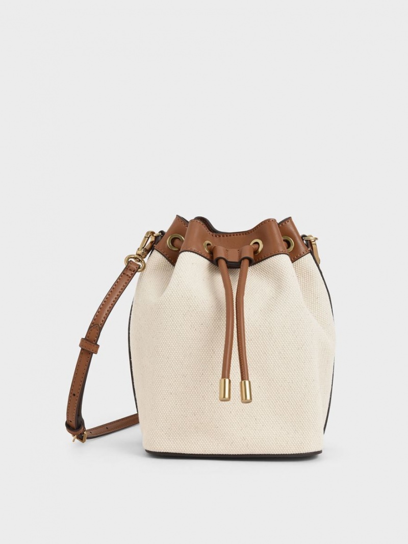 Geanta Galeata Charles & Keith Panza Drawstring Maro | 478UQTNLX