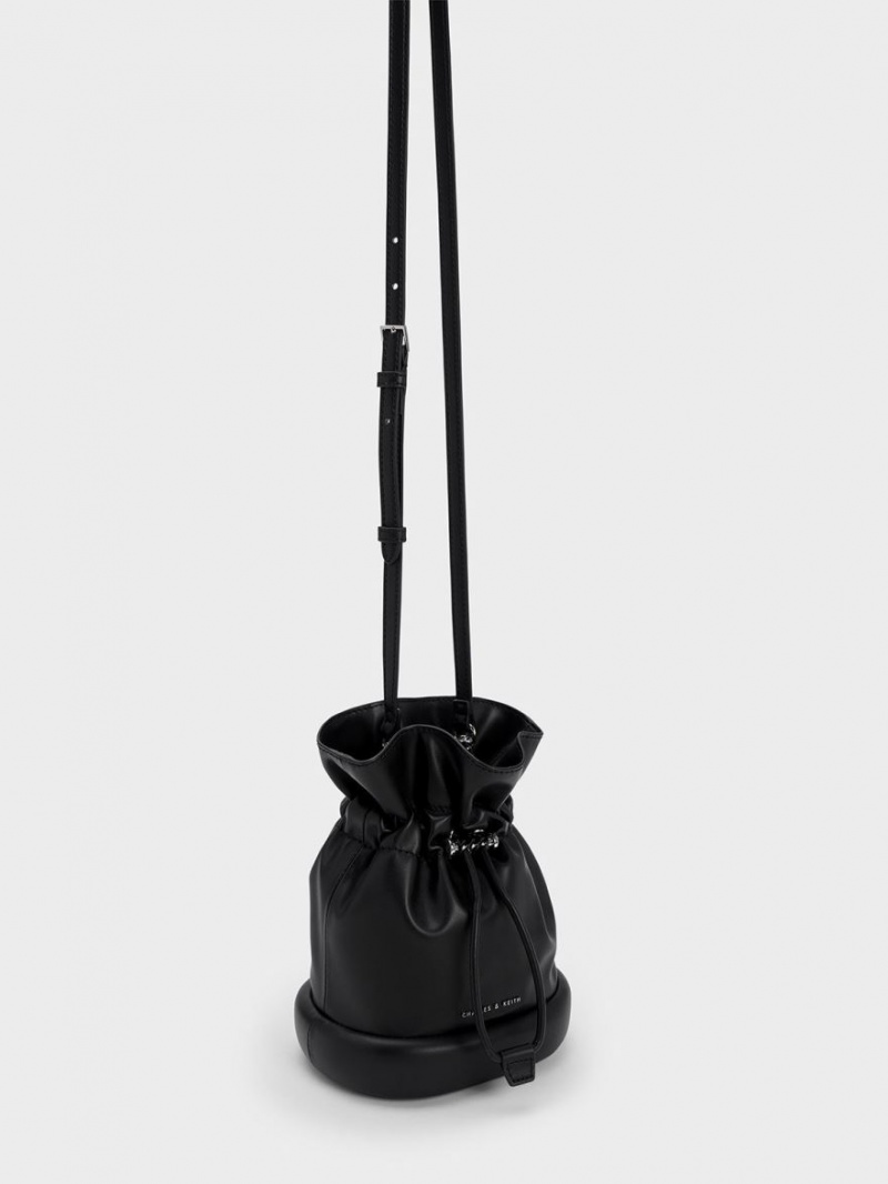 Geanta Galeata Charles & Keith Shiloh Drawstring Negrii | 723XGRCVY