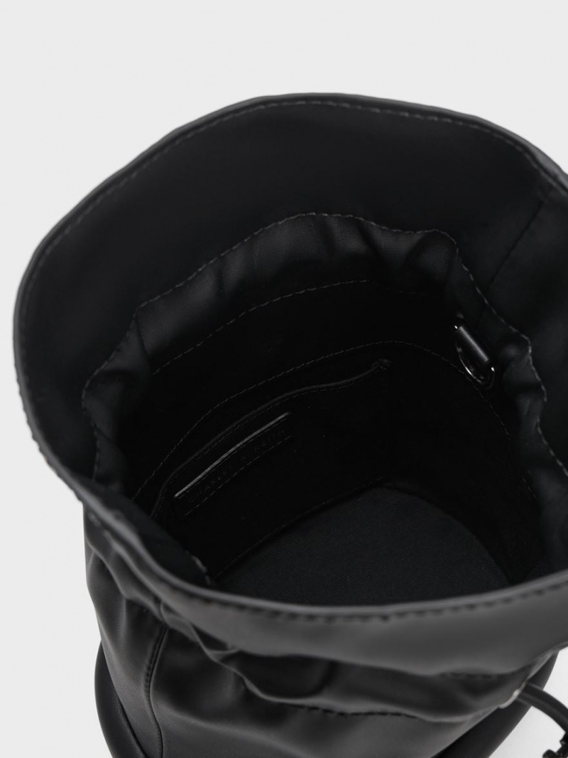 Geanta Galeata Charles & Keith Shiloh Drawstring Negrii | 723XGRCVY