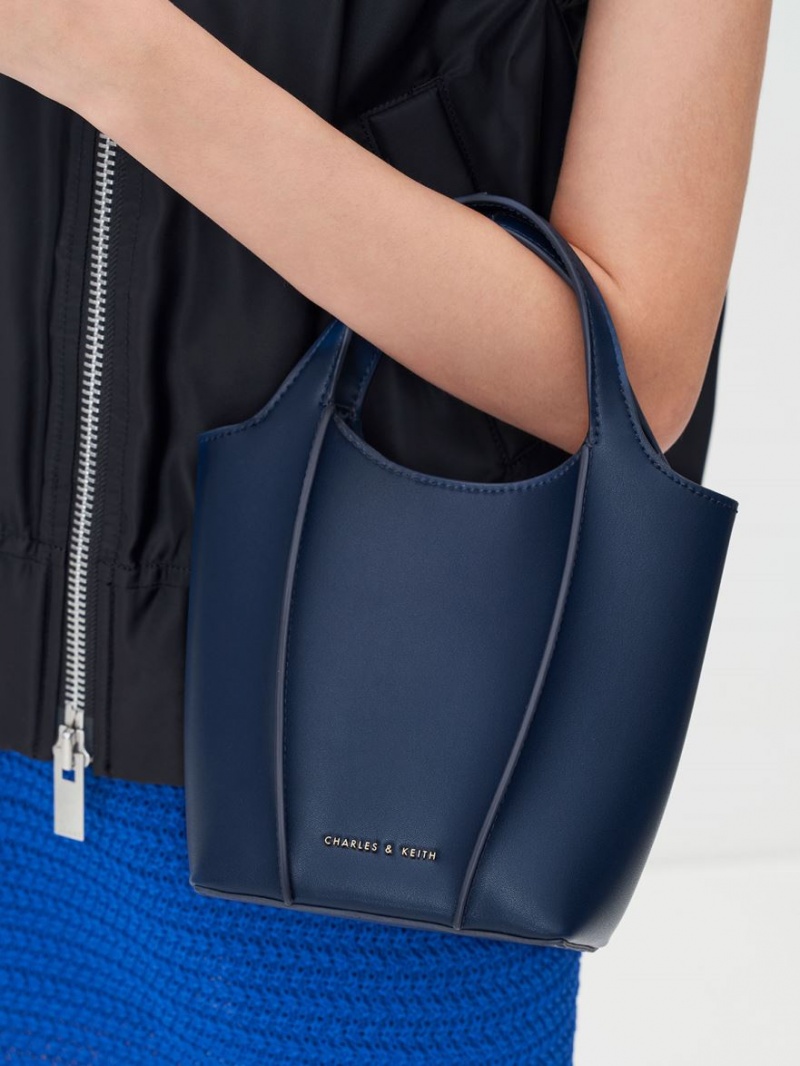 Geanta Tote Charles & Keith Arlys Bleumarin | 730JLUFOD