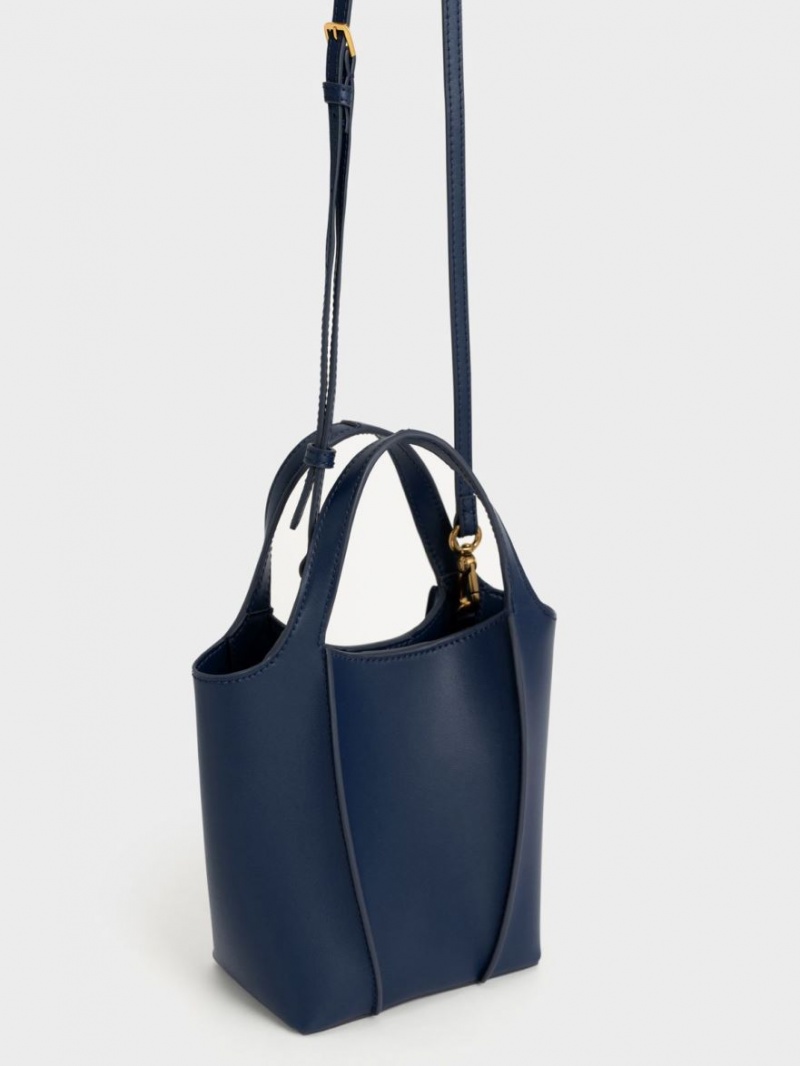 Geanta Tote Charles & Keith Arlys Bleumarin | 730JLUFOD