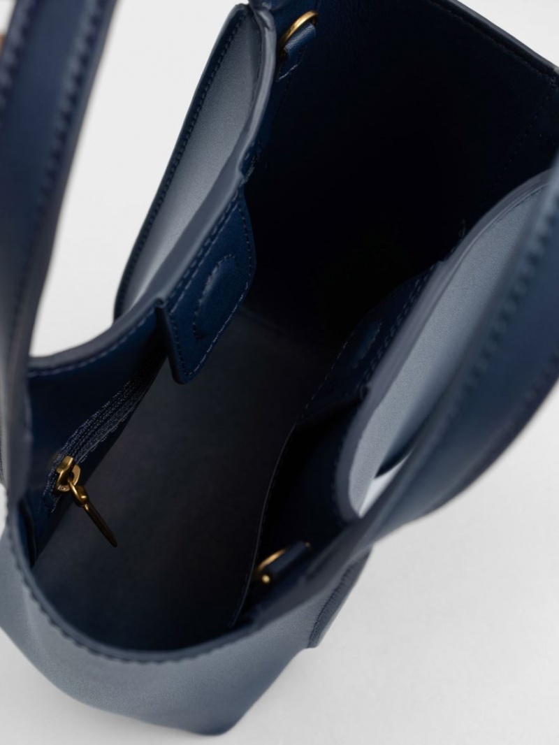 Geanta Tote Charles & Keith Arlys Bleumarin | 730JLUFOD