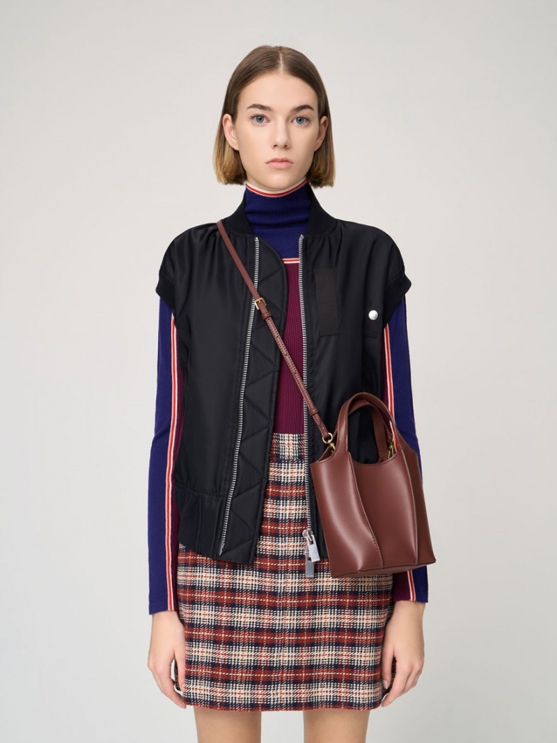 Geanta Tote Charles & Keith Arlys Ciocolata | 254IRWJUF