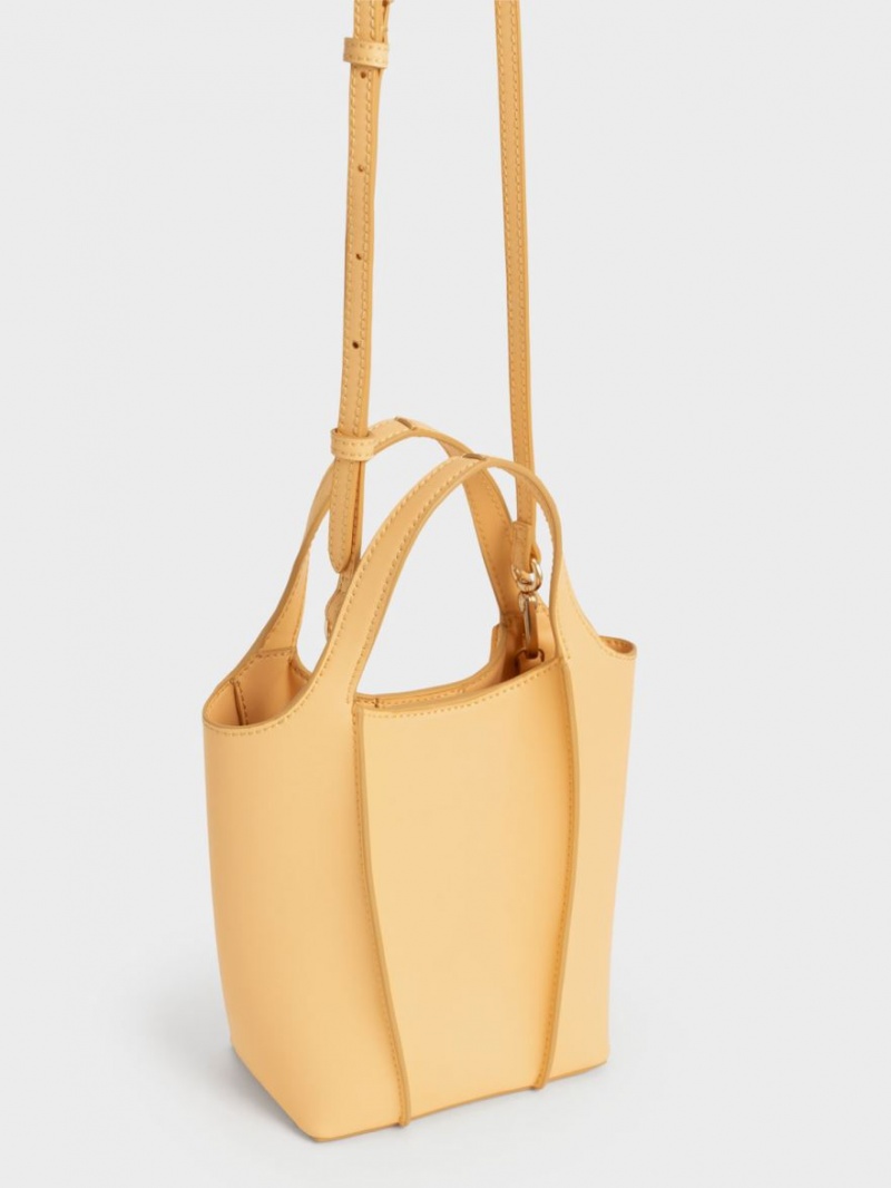 Geanta Tote Charles & Keith Arlys Galbeni | 790LKDSZY