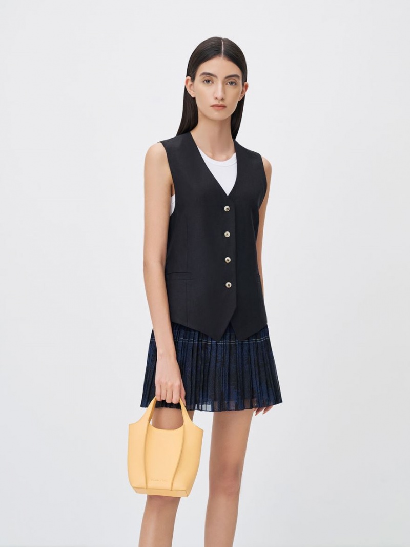 Geanta Tote Charles & Keith Arlys Galbeni | 790LKDSZY